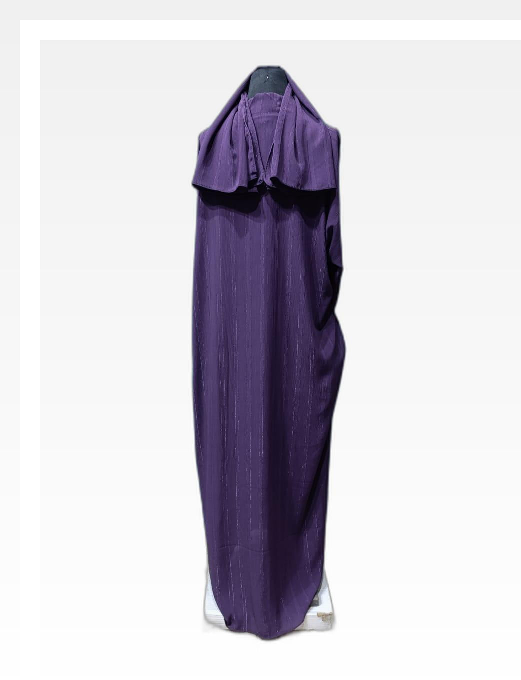Elegant Dark Purple Abaya – Bold, Stylish & Modest