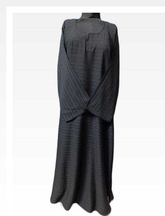 Elegant Black Pleated Abaya – Sophisticated & Timeless