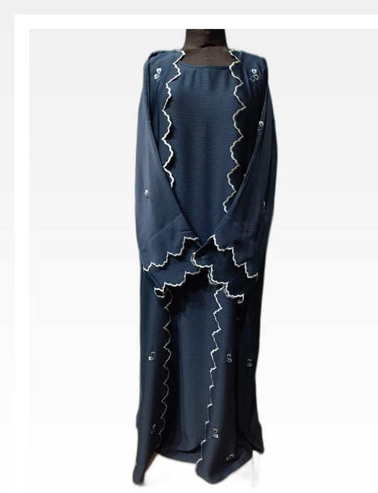 Penelope Midnight Blue Abaya – A Statement of Elegance & Grace