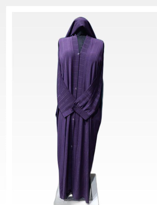 Elegant Dark Purple Abaya – Bold, Stylish & Modest